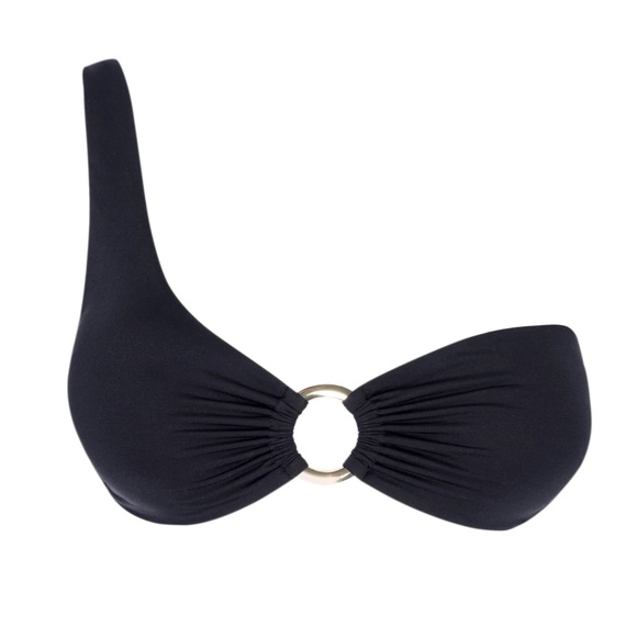 Monday Swimwear Black Antigua Top with Gold Hardware - Picture 2 of 6